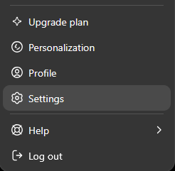 Open Settings