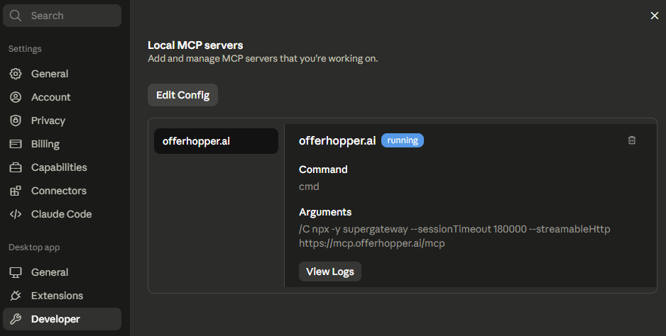 Edit Config