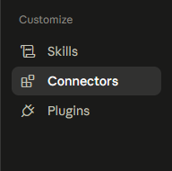 Claude Web Step 1: Click on Connectors Claude Web Connectors